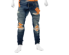 Jeans Indigo Orange