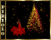 Red Gold Particle Tree