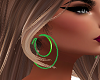 Green Hoops Earring