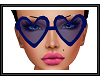 {G} Blue Heart Glasses