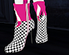 PinkBlackWhte Racer Boot