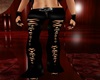 Black Leather Heart Pant