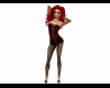 Bustier red pvc legging