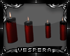 -V- Blk/Red Candles