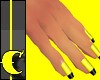 Yellow w/black tip nails