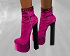 Pink Leather  Boots
