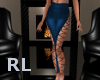 Lace Leather Pant Blue 2