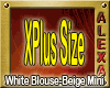 White Blouse-Beige Mini