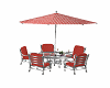 Classic Red Patio Set