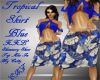 Tropical Skirt Blue XXL