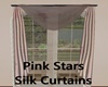 Pink Star Silk Curtain