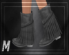 Dark Grey Fringe Boot