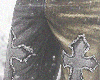 grey cross pants