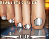 Realistic Feet.|Silver