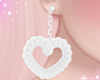 Fuzzy Earrings White
