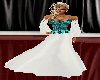 JBD Teal white gown