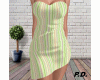 (M) Green Striped Dress