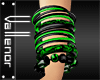 -V- Green Bracelets Set