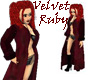 Ruby red velvet coat