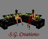 Sofa elegant black rasta