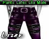 Pants Latex Lila Male