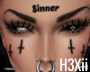 Sinner Face Tattoo