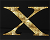 X Letter Black Gold