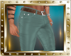 Green/Teal Leather Pants