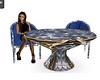 Gold Crystal Glass Table