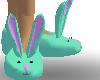Bunny slippers mint grn