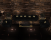 Blk/Gold Couch Set