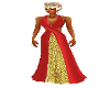 Gown Red Gold Jeweled