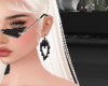 Black heart-earring