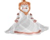 White,Peach,Brides dress