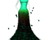 Emerald Feather Gown