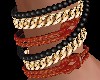 Rope bracelet, red, R
