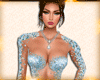 {W} Blue Wedding Dress