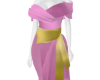 gold and  pink  gown