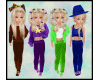 KIDS GREEN VELVET PANTS