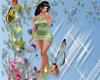 green butterfly set