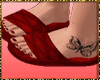 {N} Red flat slippers *
