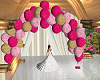 pink and gold balloons