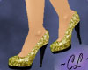 Pump Gold Glitter Heel