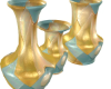 3 Luxury Glow Gold Vases