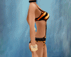 D Orange black swimwear