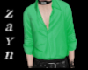 .:Z:. Green tucked shirt
