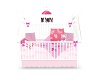 Pink butterfly crib