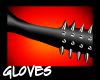 Black PVC Spiked Gloves