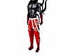 red bling dj pants