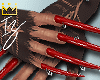 Ink XL Red Nails